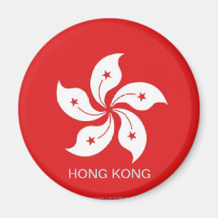 Hong Kong vlag souvenir magneet