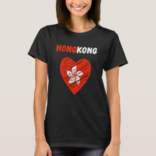 Hong Kong-vlag Vakantie Hong Kong Hart Hongkonger  T-shirt