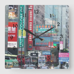 Hong Kong wandklok Vierkante Klok