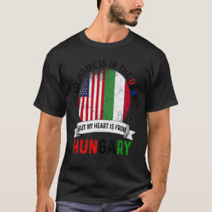 Hongaars Amerikaanse Patriottische Hart Is Uit Hon T-shirt