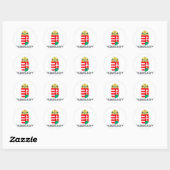 Hongaars embleem ronde sticker (Vel)