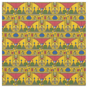 Hongaars kroonlogo en Hongarije Fabric Stof