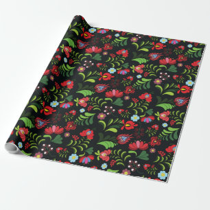 Hongaars Matyo Borduurontwerp Cadeaupapier