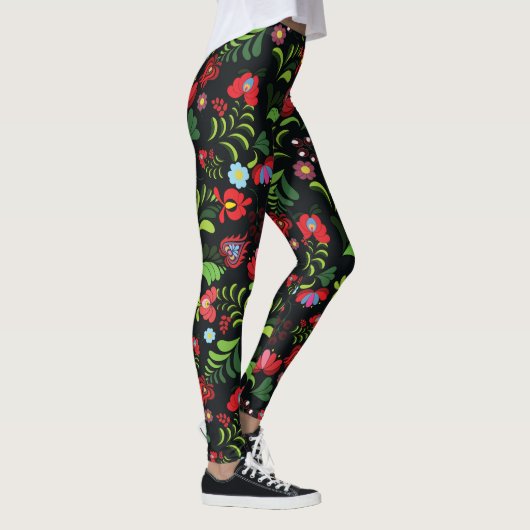 Hongaars Matyo Embroidery Pattern Leggings (Rechts)