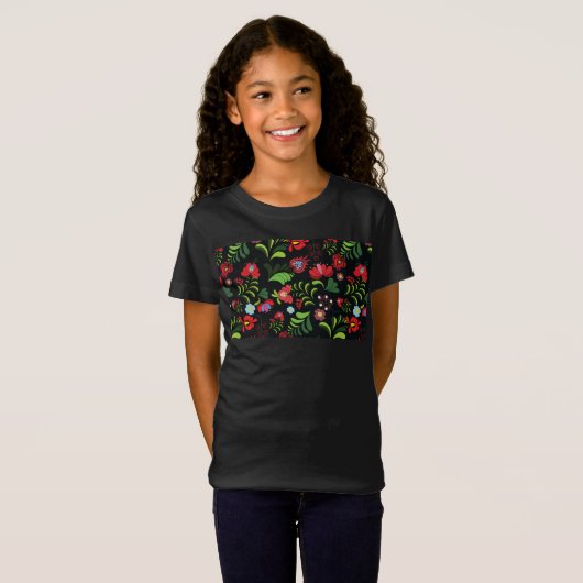 Hongaars Matyo Embroidery Pattern T-shirt (Voorkant volledig)