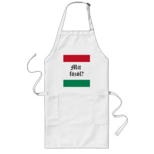 Hongaars "Mit fozol?" (Wat is kookend?) Apron Lang Schort