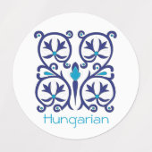 Hongaars oud volkspatroon labels (Design 1)