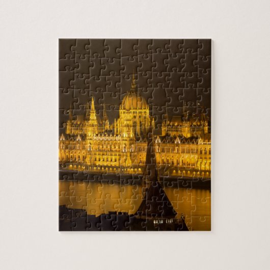 Hongaars parlement Boedapest 's nachts Legpuzzel (Verticaal)