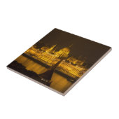 Hongaars parlement Boedapest 's nachts Tegeltje (Zijkant)