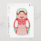 Hongaars van Kalotaszeg Matryoshka Briefkaart (Voorkant / Achterkant)