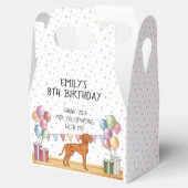 Hongaars Vizsla Dog Pastel Verjaardag Dank u Bedankdoosjes (Geopend)