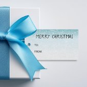 Hongaars Vizsla Hond Sneeuwig Winter Bos Feestelij Cadeaulabel