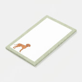 Hongaars Vizsla Pointer Dog Cartoon Illustratie Post-it® Notes (Schuin)