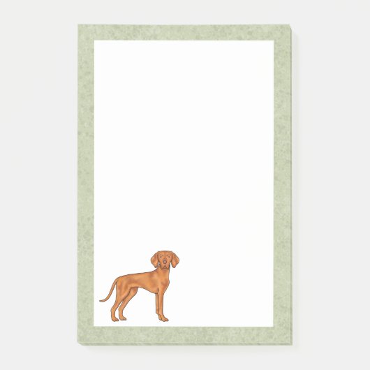 Hongaars Vizsla Pointer Dog Cartoon Illustratie Post-it® Notes (Voorkant)