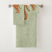 Hongaars Vizsla Schattige Cartoon Pointer Dog Gree Bad Handdoek (Insitu)