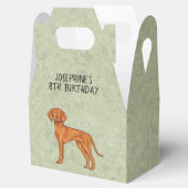 Hongaars Vizsla Schattige Pointer Dog met tekst Gr Bedankdoosjes (Geopend)