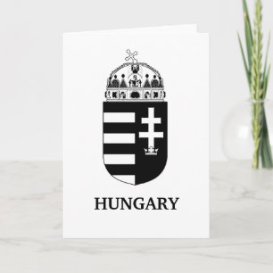 Hongaars Wapen Huidige Monochrome Kunst Kaart