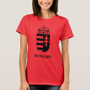 Hongaars Wapen Huidige Monochrome Kunst T-shirt