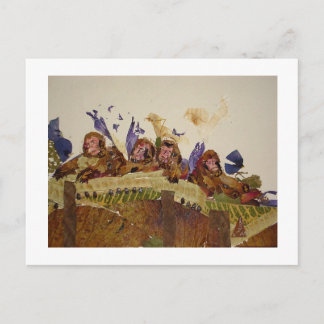 Hongaarse apen op Attisch Briefkaart