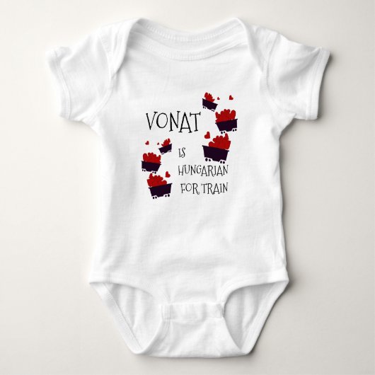 Hongaarse Baby trein Romper (Voorkant)