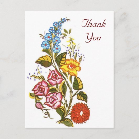 Hongaarse bloem briefkaart (Voorkant)