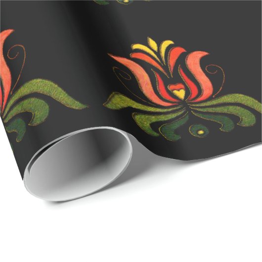  Hongaarse bloem Cadeaupapier (Rol Hoek)