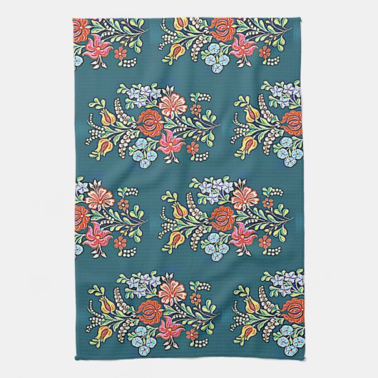 Hongaarse bloemen theedoek (Verticaal)