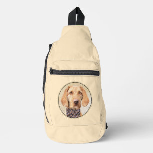 Hongaarse Draadharige Vizsla Schilderij Mooie Hond Sling Bag