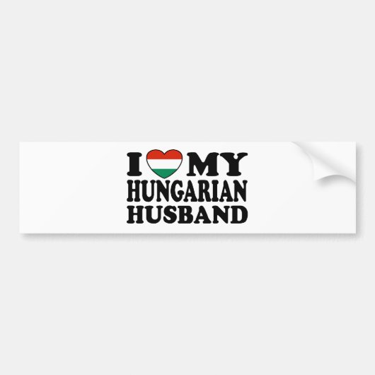 Hongaarse echtgenoot bumpersticker (Voorkant)