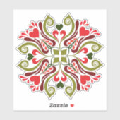 Hongaarse Floral Folk Pattern Sticker (Vel)