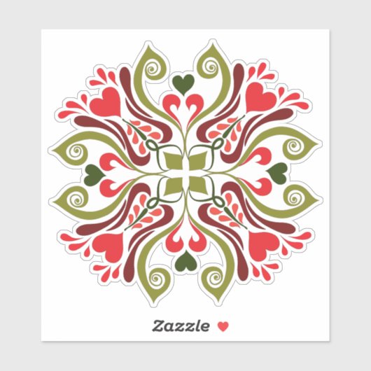 Hongaarse Floral Folk Pattern Sticker (Vel)