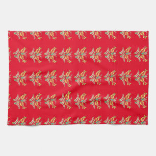 Hongaarse florale patroon in levendige kleuren theedoek