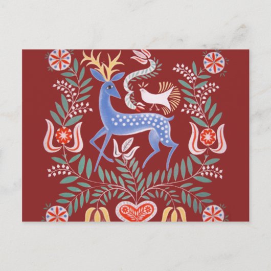 Hongaarse Folk Art Briefkaart (Voorkant)