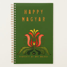 Hongaarse Folk Art Oranje Tulip Planner