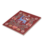 Hongaarse Folk Art Tegeltje (Zijkant)