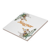 Hongaarse Folk Art Tegeltje (Zijkant)