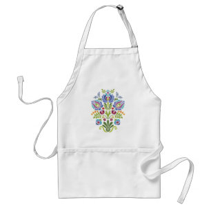 Hongaarse Folk Design Lavender Floral Standaard Schort