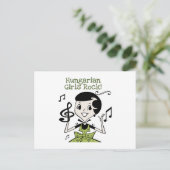 Hongaarse Girls Rock Briefkaart (Staand voorkant)