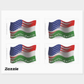 Hongaarse Golfvlag Rechthoekige Sticker (Vel)