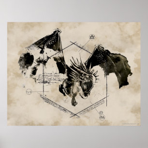 Hongaarse Horntail Dragon Poster