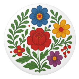 Hongaarse Kalocsa bloemrijke volkskunst keramische Knop