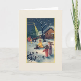 Hongaarse Karácsonyi-Kaart Feestdagen Kaart