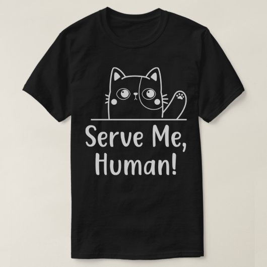 Hongaarse kat bedient me grappig kattengedrag t-shirt (Design voorkant)