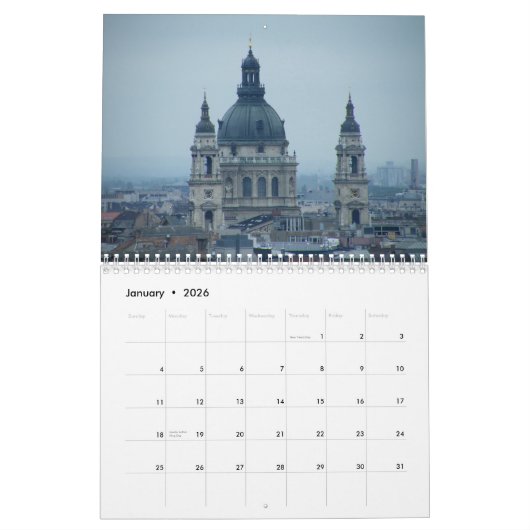 Hongaarse kerken 2011 kalender (Jan 2026)