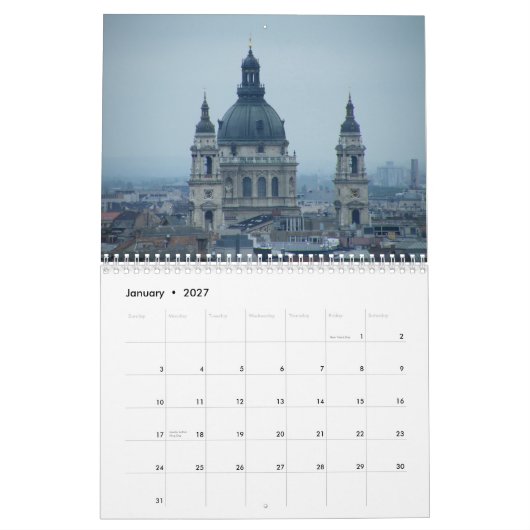 Hongaarse kerken 2014 kalender (Jan 2027)