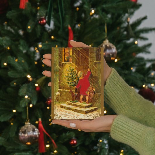 Hongaarse kerst uit 1896 feestdagen kaart