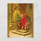 Hongaarse kerst uit 1896 feestdagenkaart (Voorkant)