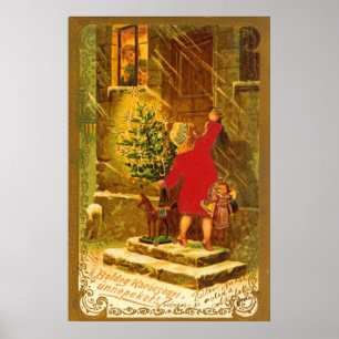Hongaarse kerst uit 1896 poster