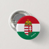 Hongaarse knop, patriottische Hongaarse vlag mode Ronde Button 3,2 Cm (Voorkant /achterkant)