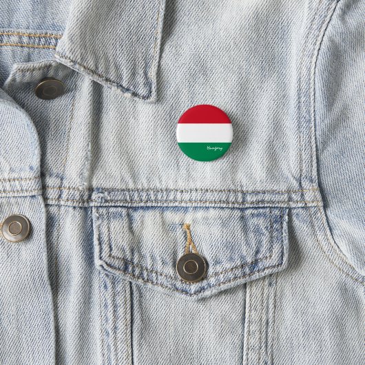 Hongaarse knop, patriottische Hongaarse vlag Ronde Button 3,2 Cm (In situ)